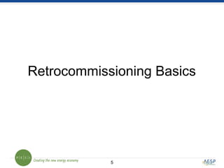 Retrocommissioning Basics
5
 