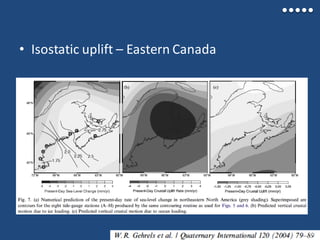 • Isostatic uplift – Eastern Canada
61
 