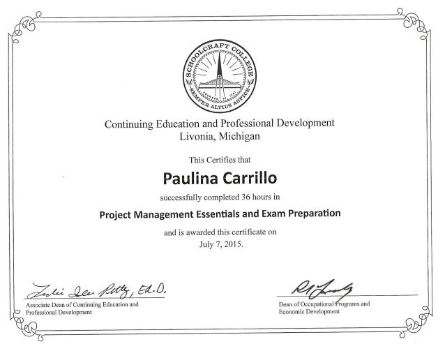 Schoolcraft certificate