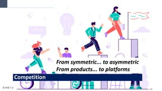 Competition
From symmetric... to asymmetric
From products... to platforms
 