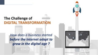 The Challenge of
DIGITAL TRANSFORMATION
How does a business started
before the Internet adapt to
grow in the digital age ?
 