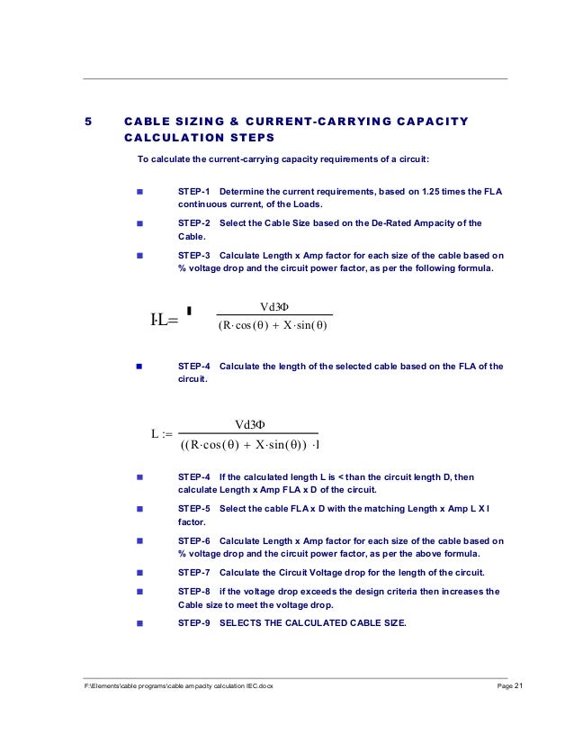 cable ampacity calculations IEC