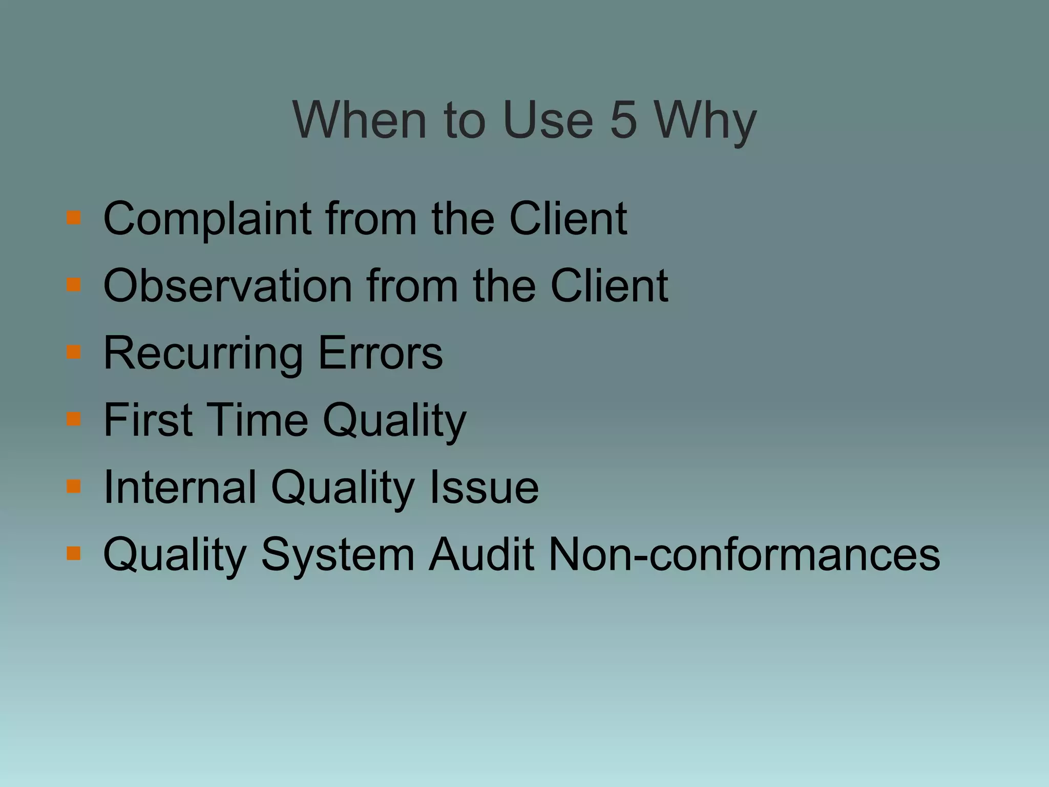 5 Why Analysis | PPTX