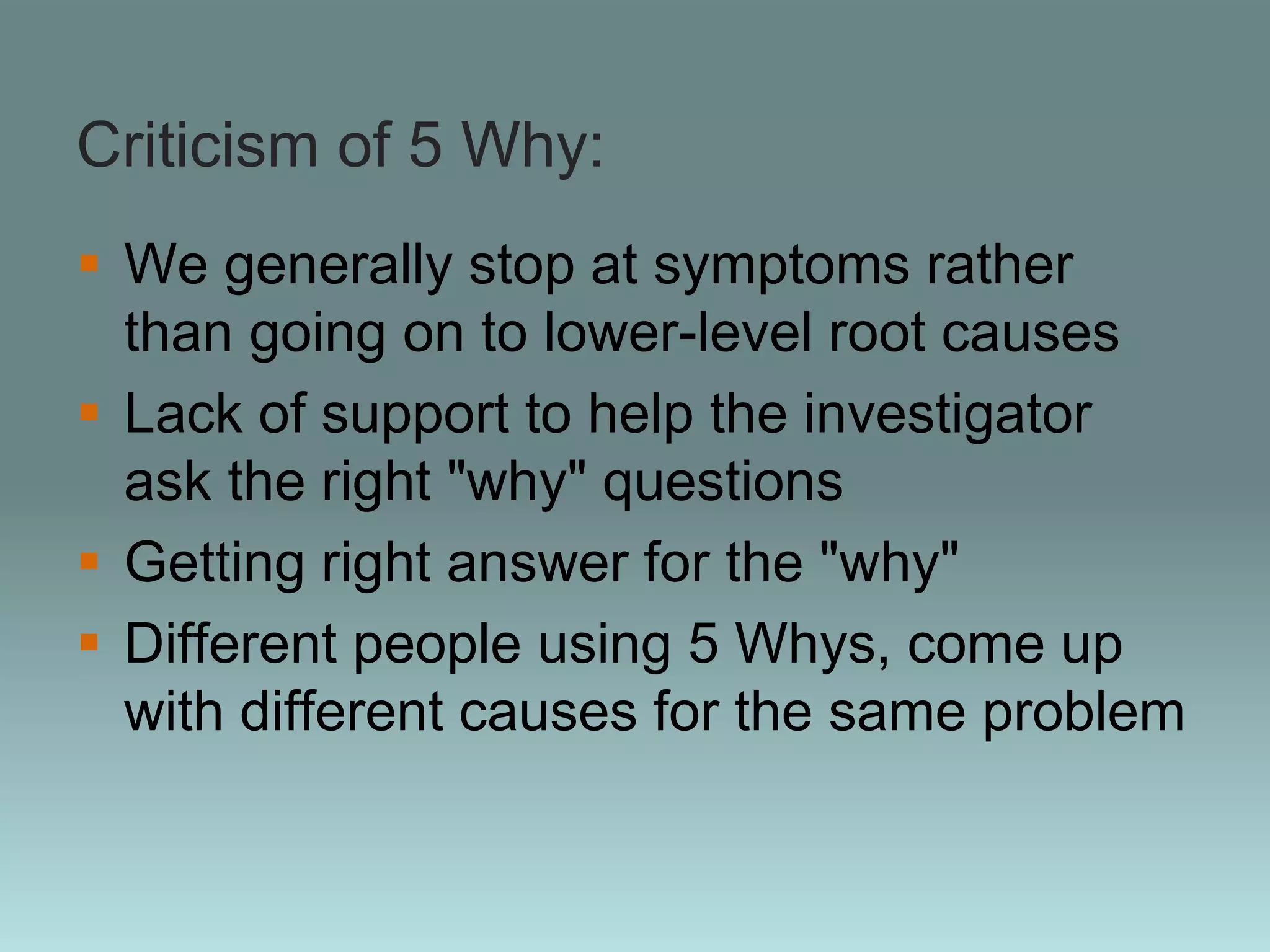 5 Why Analysis | PPTX