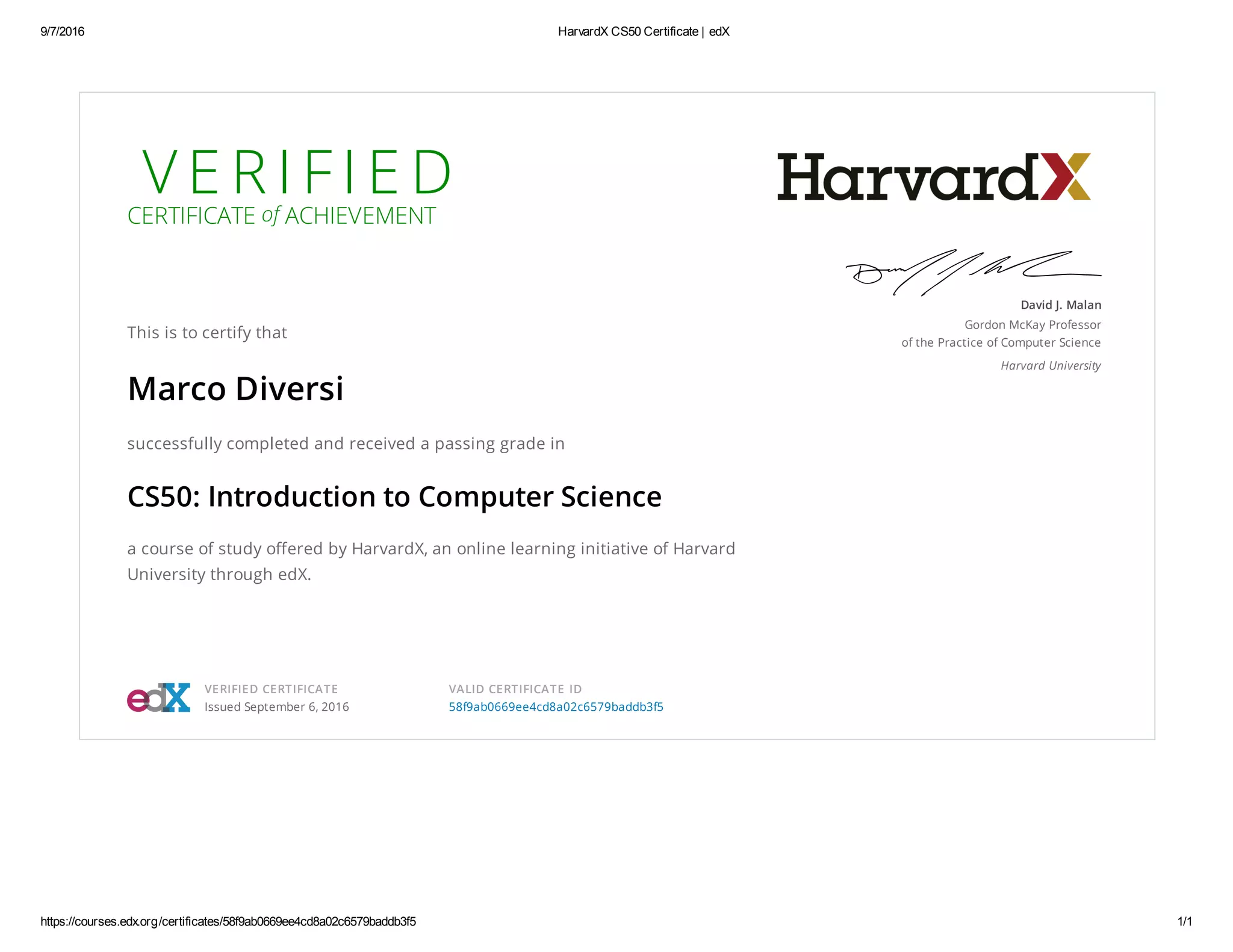HarvardX CS50 Certificate _ edX | PDF | Education