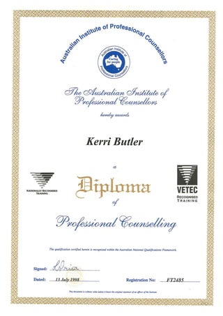 Counselling Certificate