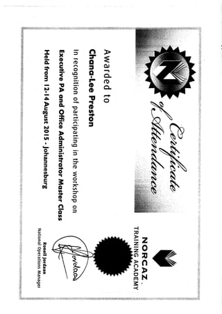 PA certificate