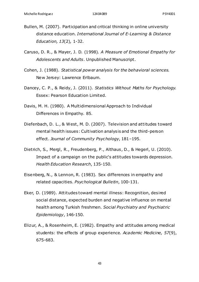 Attitudes Toward Mental Health Dissertation