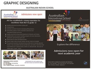 GRAPHIC DESIGNING
AUSTRALIAN INDIAN SCHOOL
 
