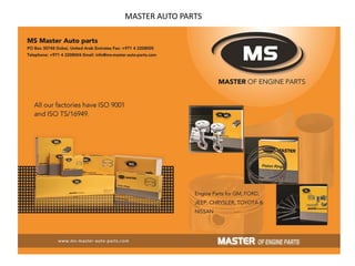 MASTER AUTO PARTS
 