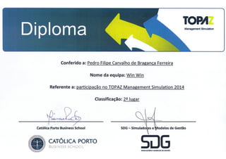 Diploma - TOPAZ Management Simulation 2014