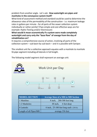 2	
problem	from	another	angle.		Let´s	ask:		How	watertight	are	pipes	and	
manholes	in	the	conveyance	system	itself?			
Wha...