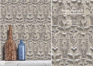 Stone Leaves 3
A field of classical thistles.
Repeat Size:
60cm(h) x 52cm(w)
 