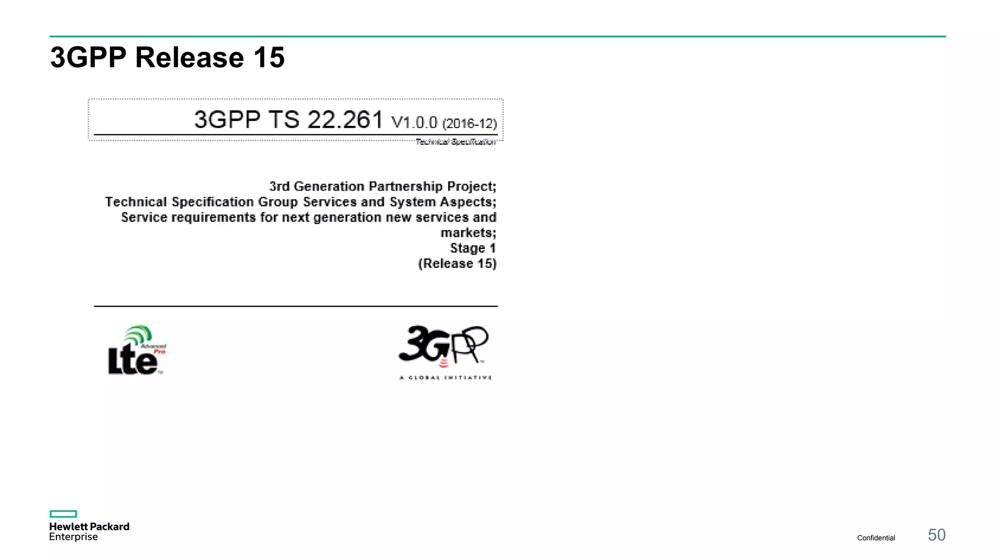 3GPP Release 15
Confidential 50
 