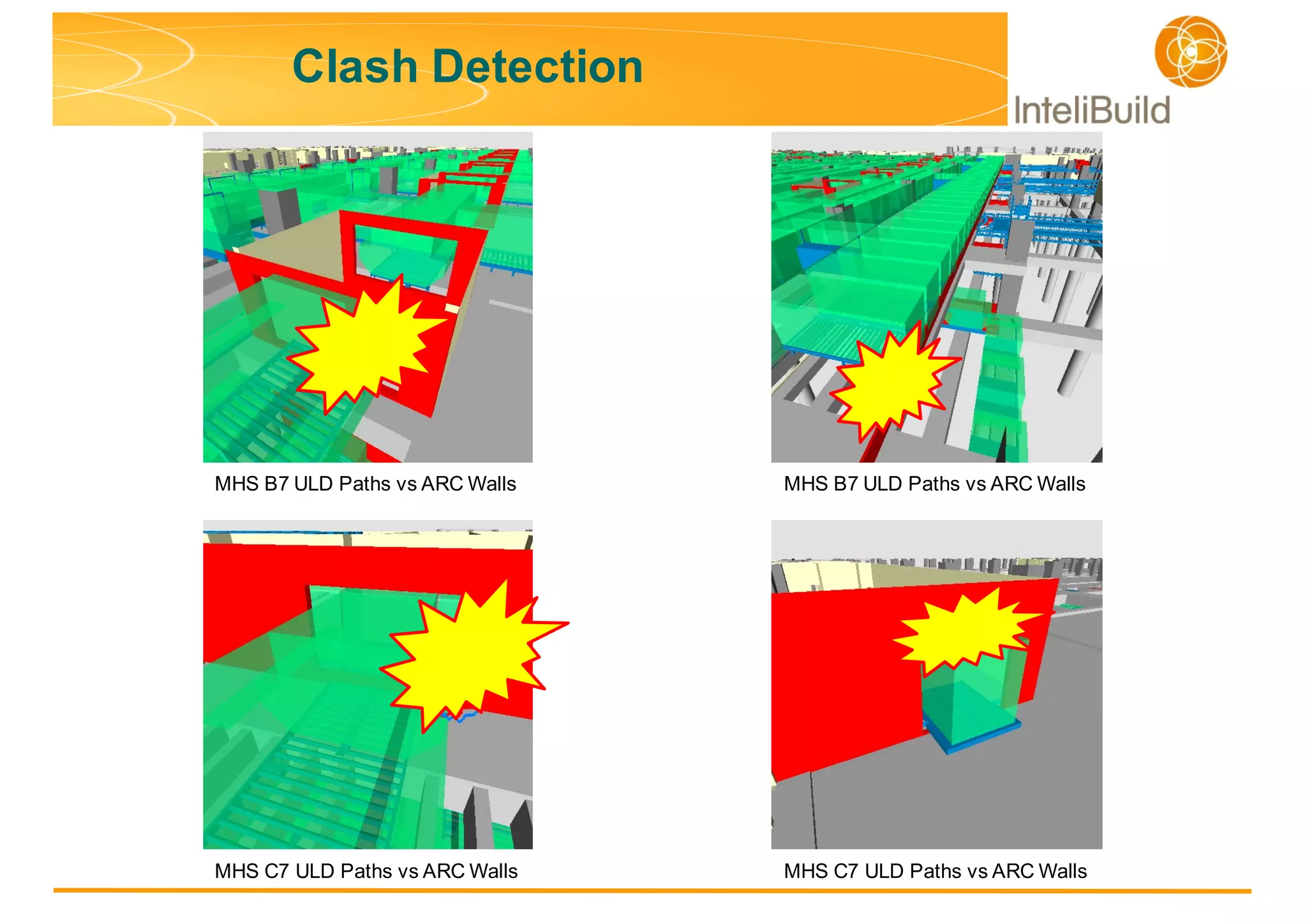 MHS  B7  ULD  Paths  vs  ARC  Walls MHS  B7  ULD  Paths  vs  ARC  Walls
MHS  C7  ULD  Paths  vs  ARC  Walls MHS  C7  ULD  Paths  vs  ARC  Walls
Clash  Detection  
 
