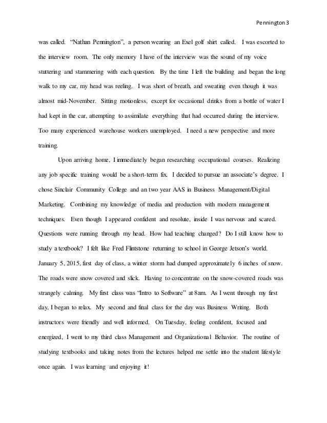 Narrative memoir essays