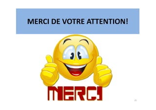 MERCI DE VOTRE ATTENTION!
25
 