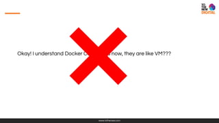 www.tothenew.com
Okay! I understand Docker Containers now, they are like VM???
 