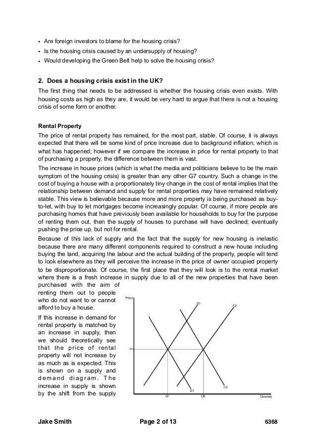 What are the causes of the housing crisis and what can be done to sol…