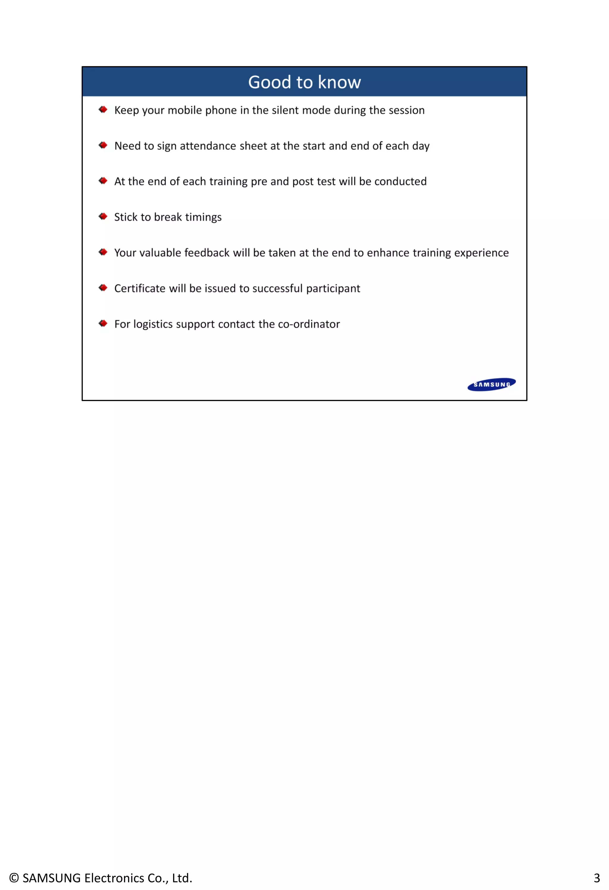 © SAMSUNG Electronics Co., Ltd. 3
 