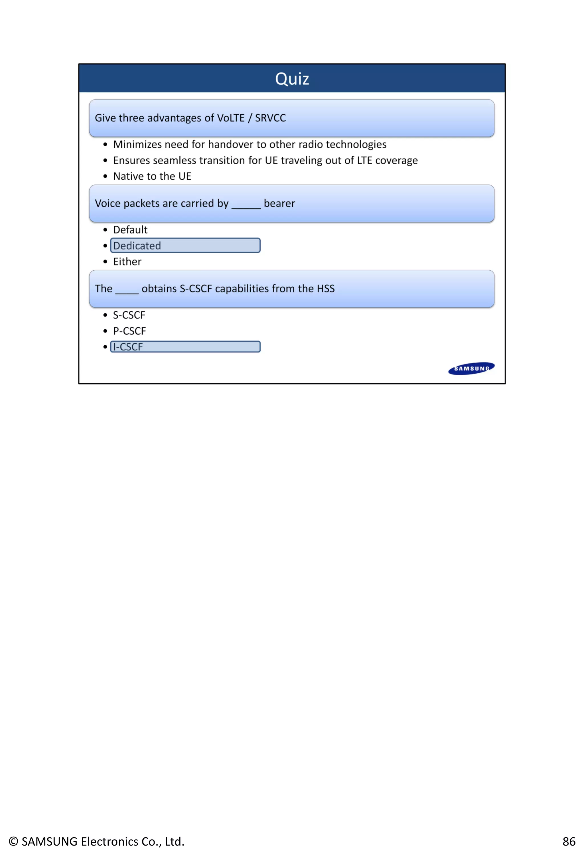 © SAMSUNG Electronics Co., Ltd. 86
 