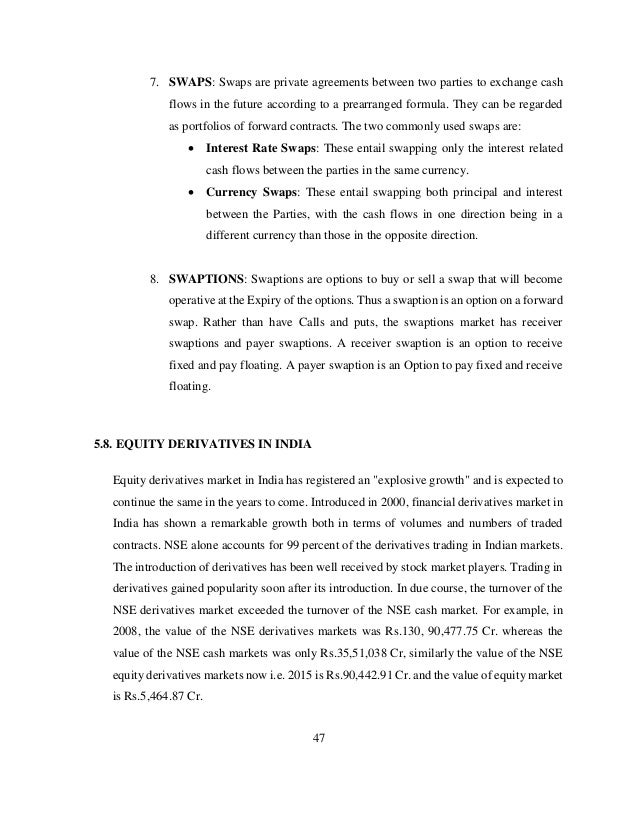 Equity and equity index derivatives - trading strategies