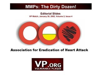 Editorial Slides
VP Watch, January 30, 2002, Volume 2, Issue 4
MMPs: The Dirty Dozen!
 