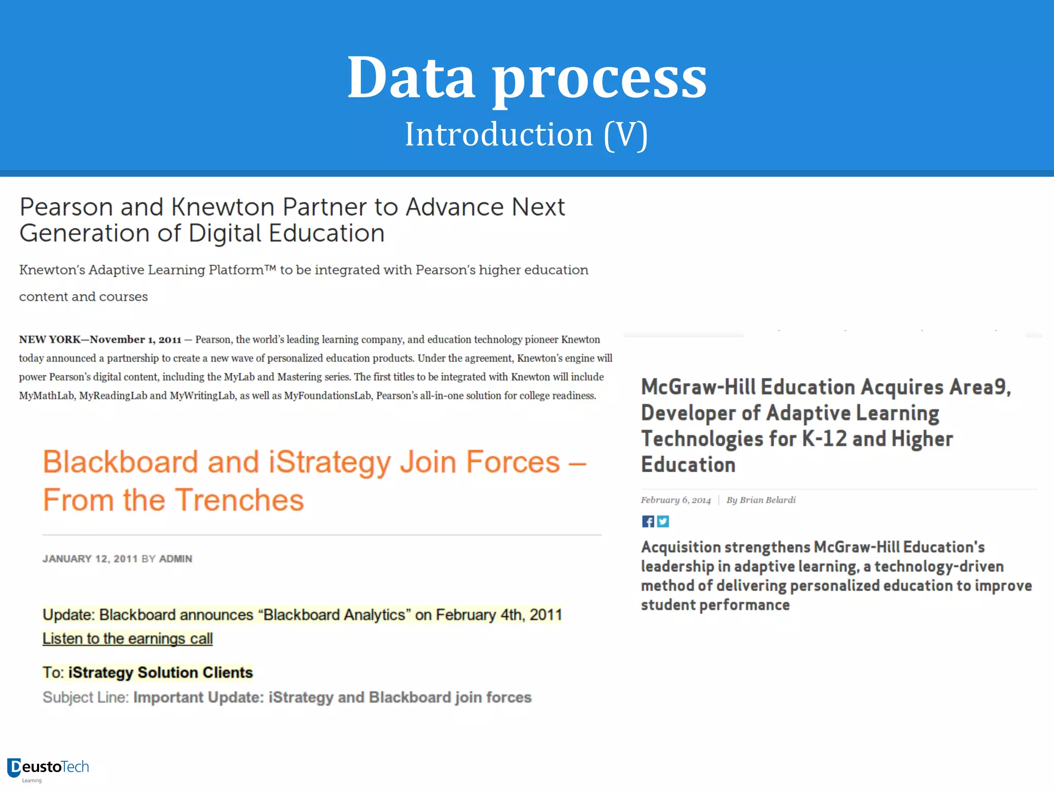 Data process
Introduction (V)
 