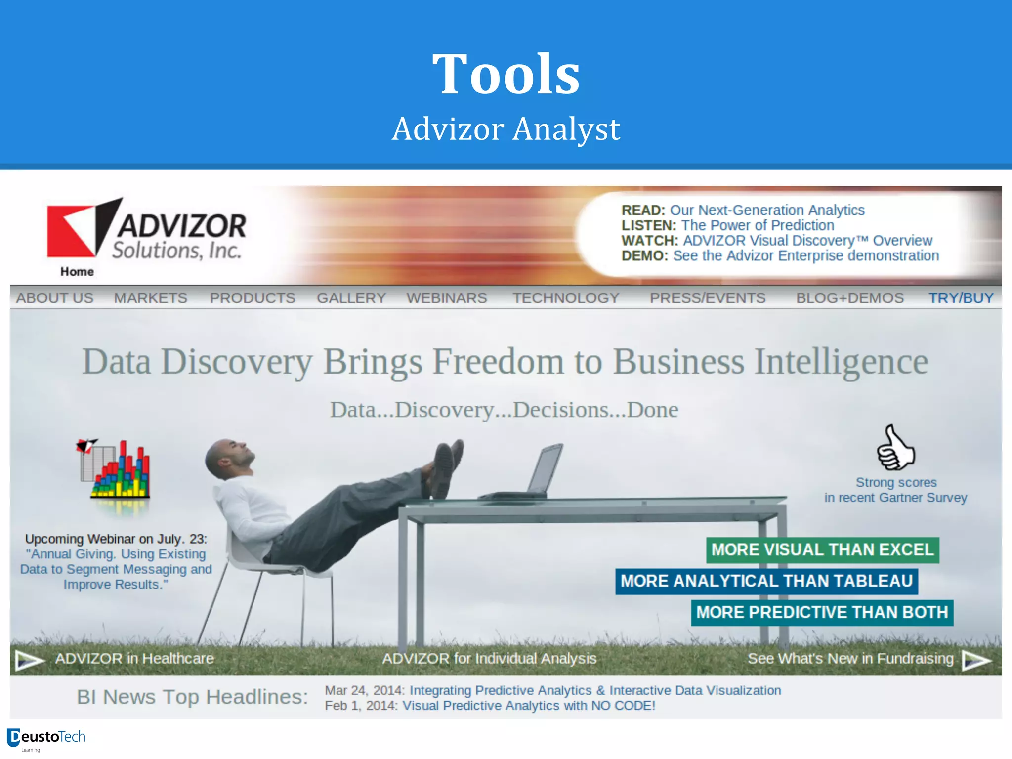 Tools
Advizor Analyst
 