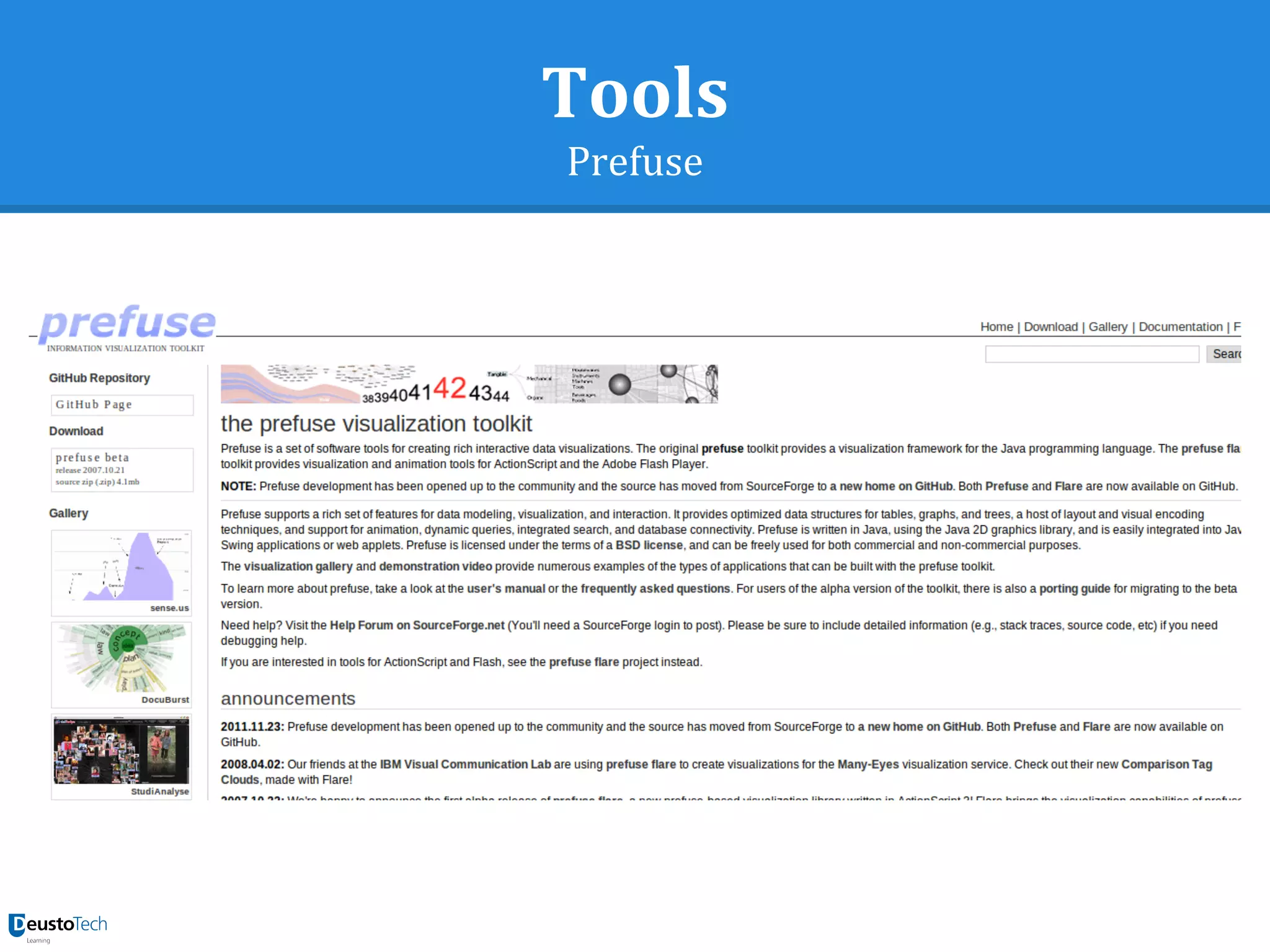 Tools
Prefuse
 