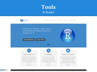 Tools
R Studio
 
