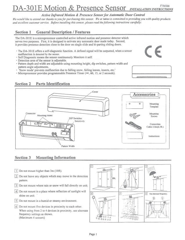 Takex DA-301E Instruction Manual
