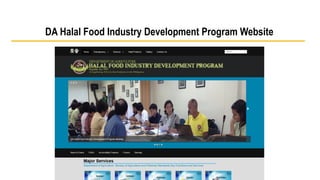 DA Halal Food Industry Development Program Website 
 