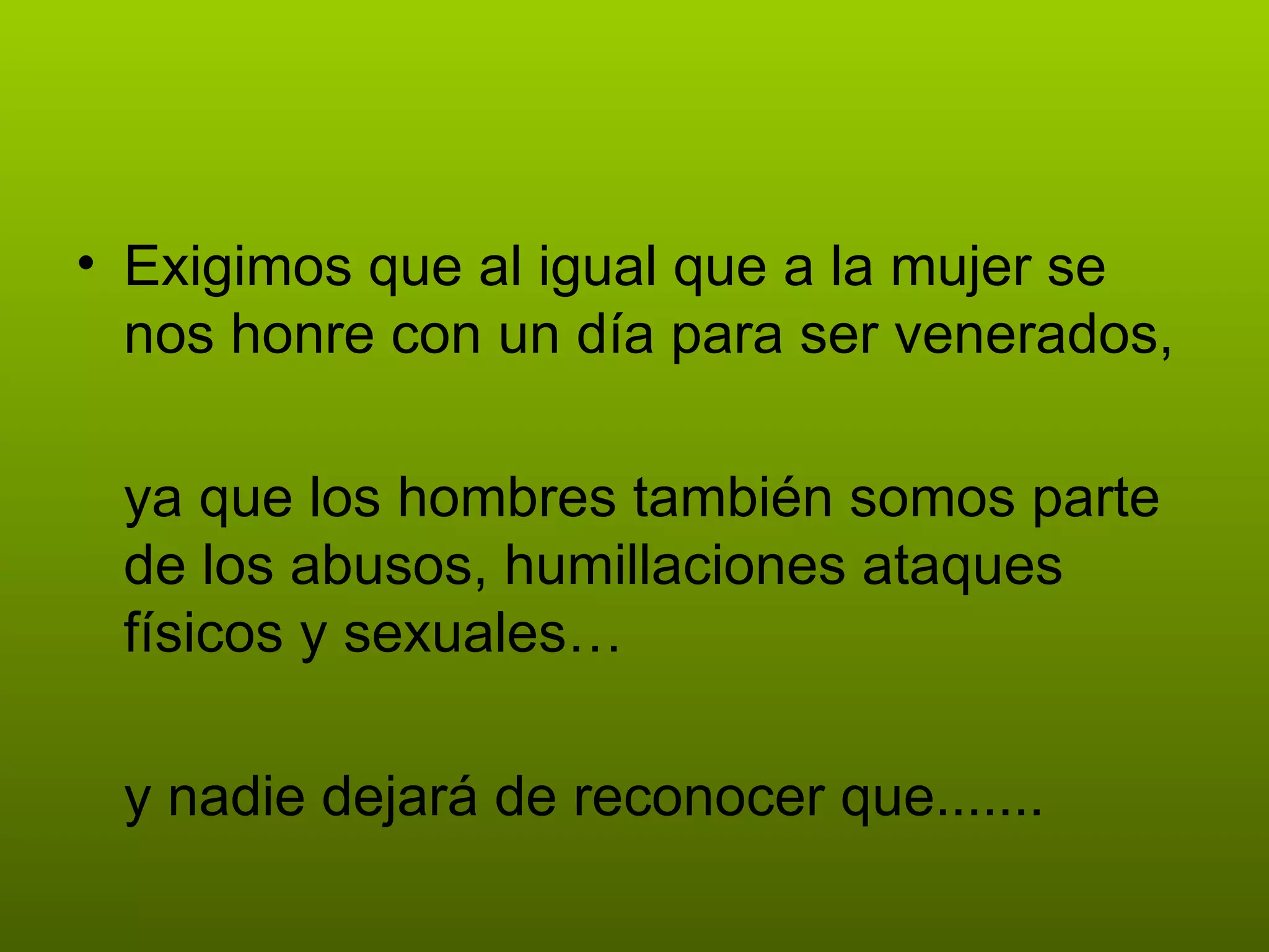 Día internacional del hombre PPT