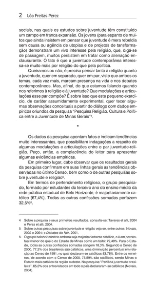 Da religião e de juventude