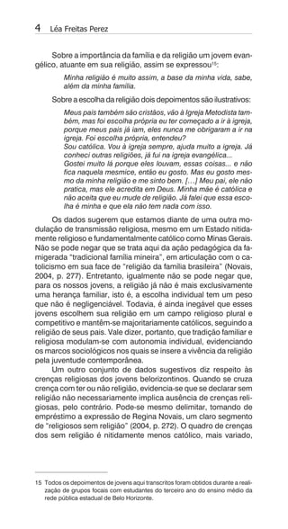 Da religião e de juventude