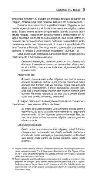 Da religião e de juventude