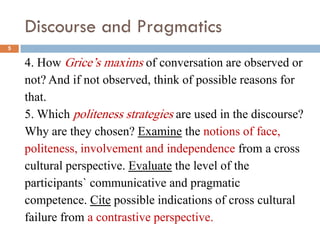 Discourse Analysis - Project Instructions | PDF