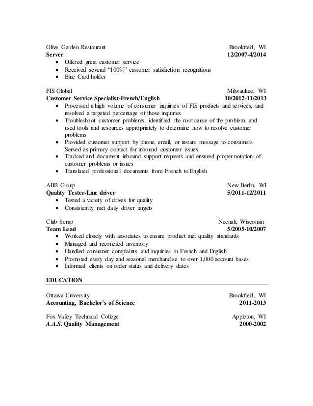 Tony Michel Resume 2015