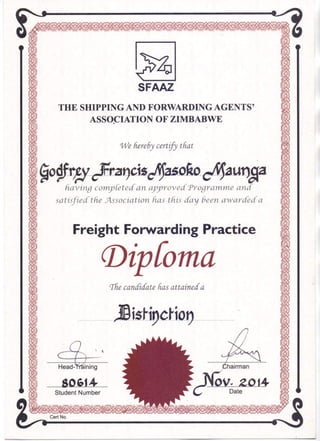 FFP Diploma Certificate