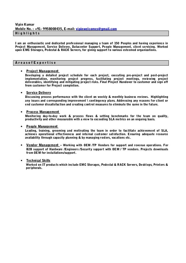 Vipin Kumar Resume