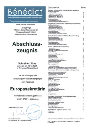 Diplom Europasekretärin