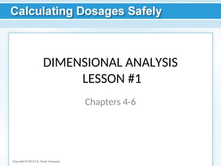 Dimensional Analysis Lesson 1 Student PP Ch 4-6.ppt