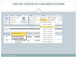 USO DE VISTAS EN LOS RESULTADOS




Ing. Gómez Avila, José
 