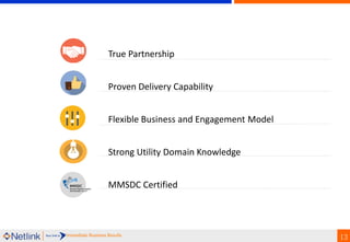 13
Why Netlink?
True Partnership
Proven Delivery Capability
Flexible Business and Engagement Model
Strong Utility Domain K...
