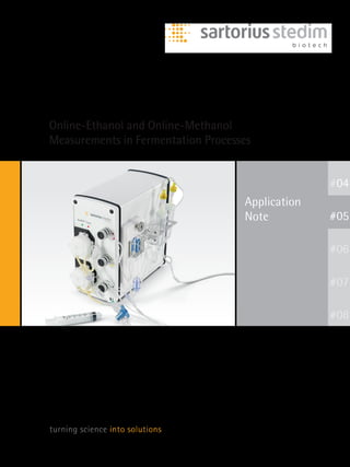 Online-Ethanol and Online-Methanol
Measurements in Fermentation Processes
#04
#05
#06
#07
#08
Application
Note
 