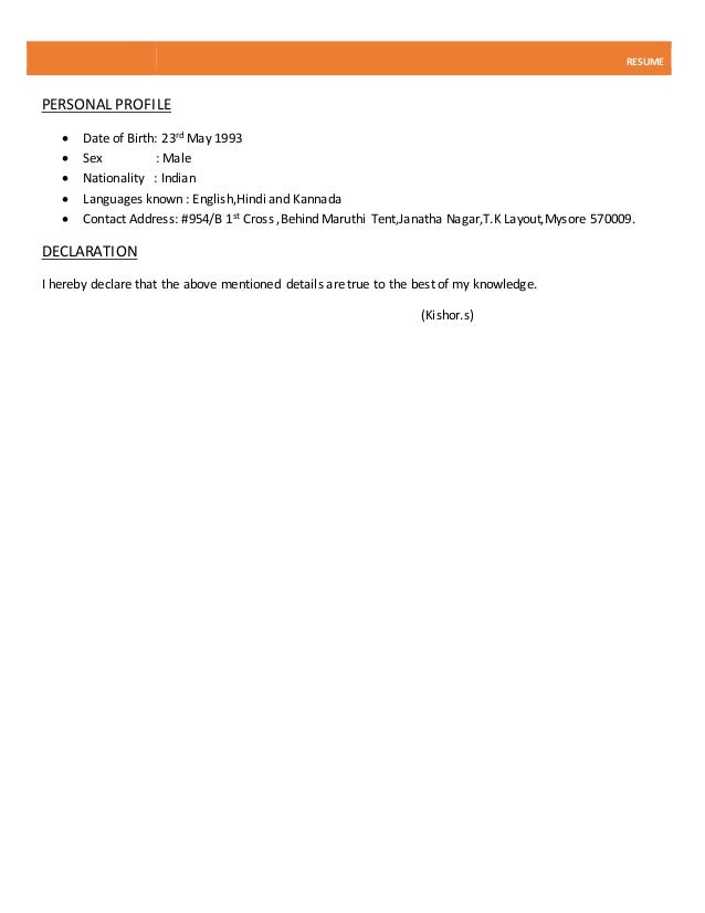 normal resume normal resume