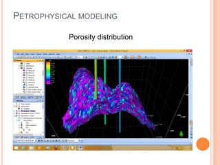 PETROPHYSICAL MODELING
Porosity distribution
 