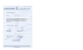 Client appreciations