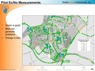 18
• Green is good
• Blue can
generate
problems
• Orange is bad
Pilot Ec/No Measurements
 